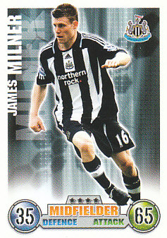 James Milner Newcastle United 2007/08 Topps Match Attax #217